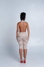 Obsession Lace Jumpsuit NUDE