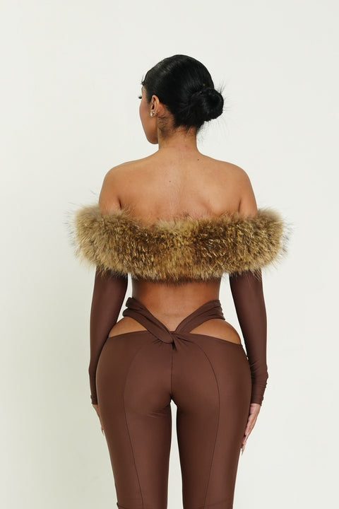 Fur Obsession Set Brown