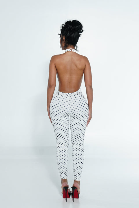 Black & White Polka Dot Main Character Jumpsuit