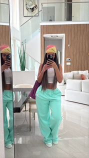 Glacier Green Over Sized Joggers