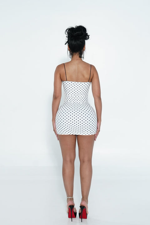 Darling Lace Trim Mini Black & White