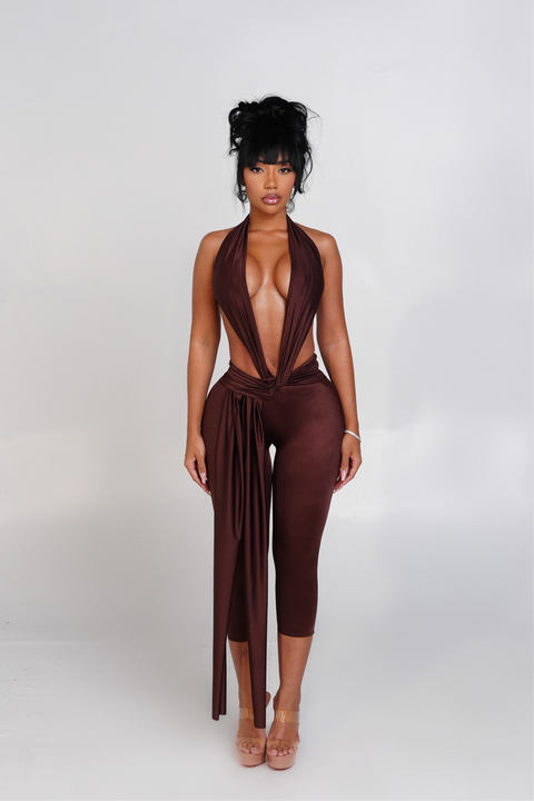 Obsession Jumpsuit Brown