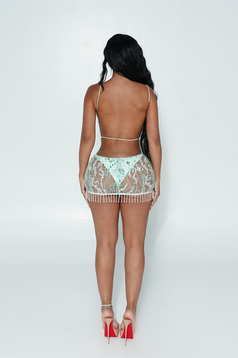 Mykonos Embellished Mini Dress
