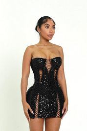 Naughty Mini Dress Black