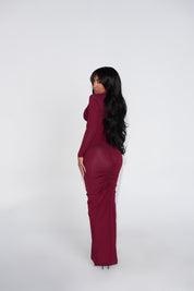 Allure Maxi Dress Burgundy