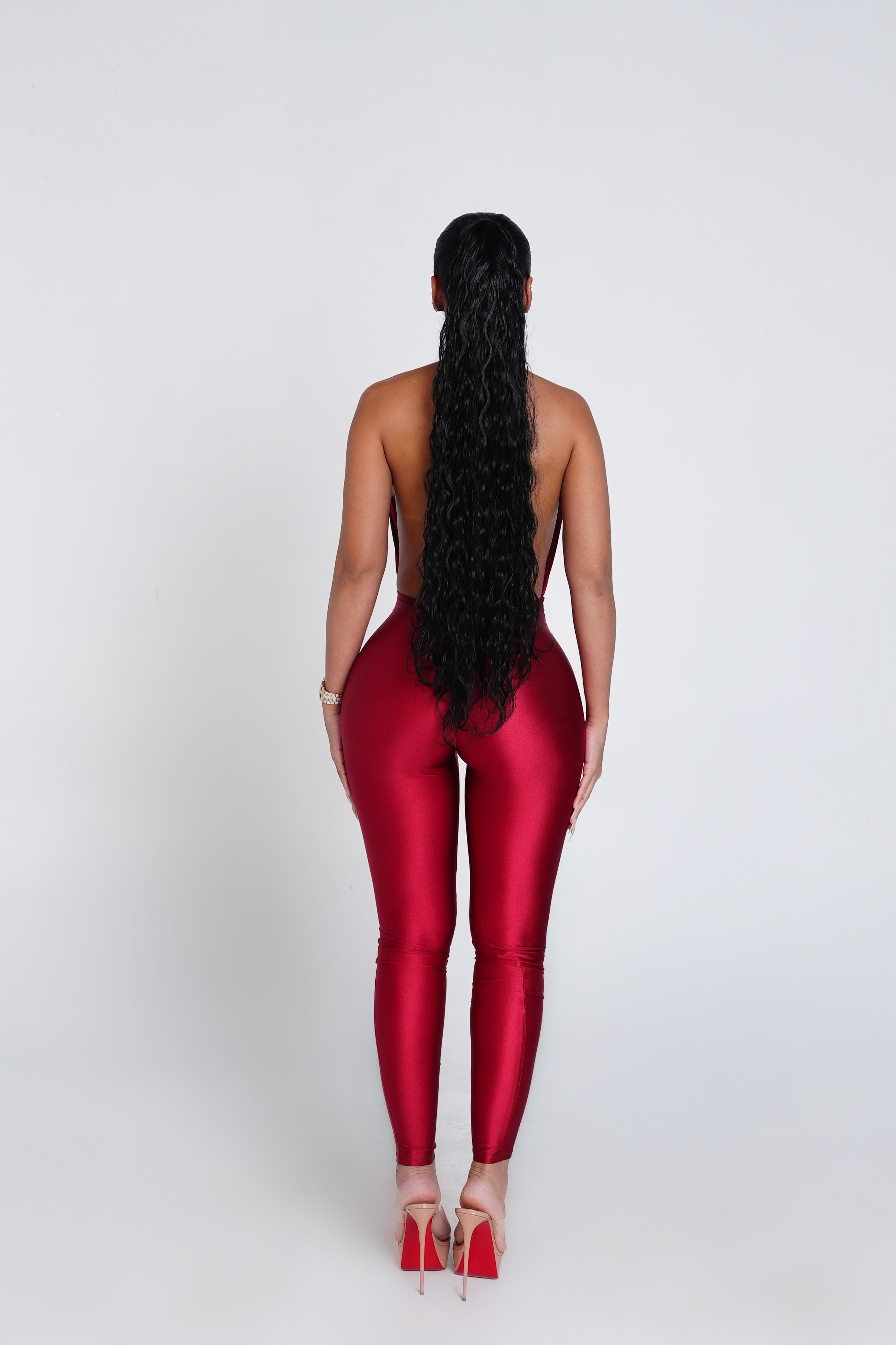 Main Character Jumpsuit Dark Red