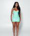 Love Glove Mini Latex Dress Turquoise