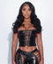 Rattle Snake Embossed Top Black