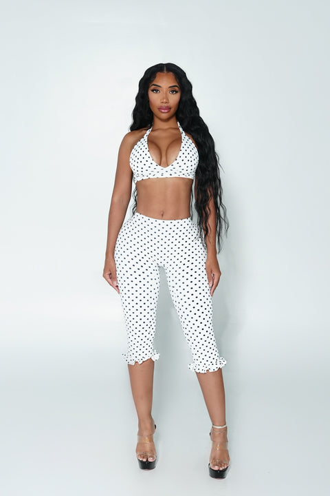 Daisy Capri Set Black & White