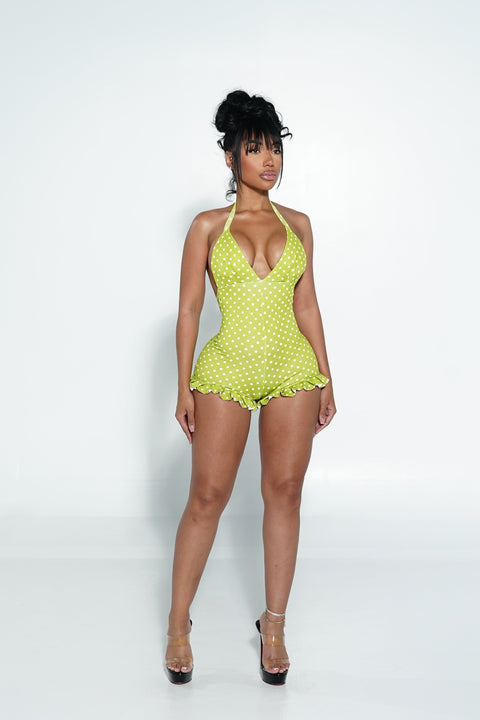 Daisy Dukes Romper Green