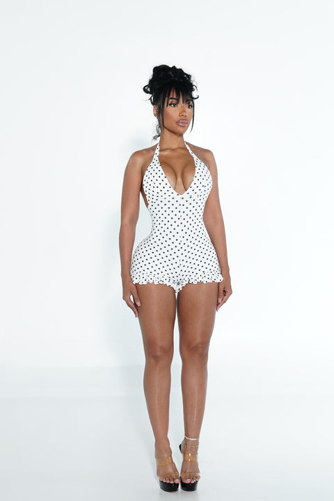 Daisy Dukes Romper White