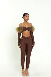 Fur Obsession Set Brown