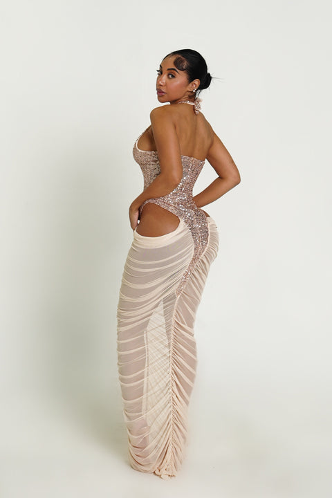 Champaign Shower Dress Rose