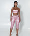 Pink Liquid Capri Set