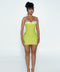 Darling Lace Trim Mini Dress Matcha