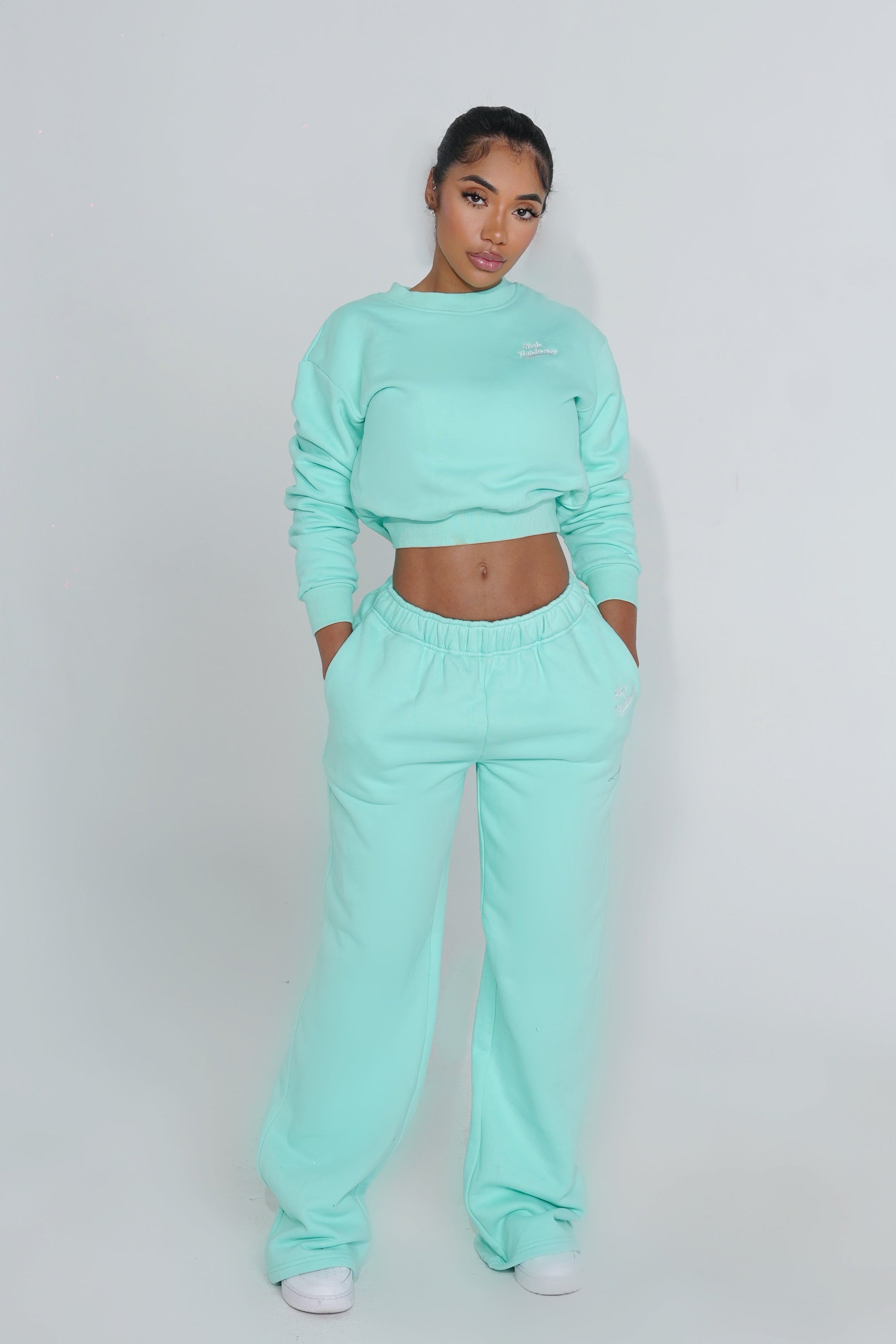 Glacier Green Over Sized Joggers