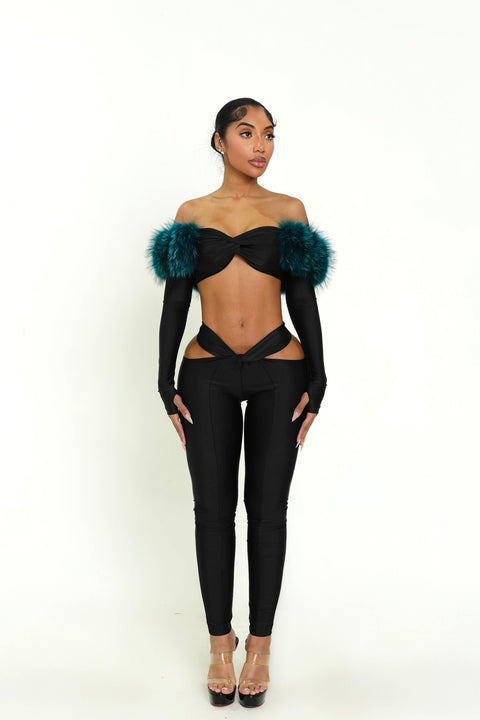 Fur Obsession Set Black