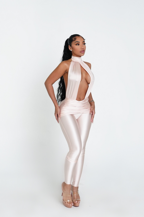 Main Character Jumpsuit Blush