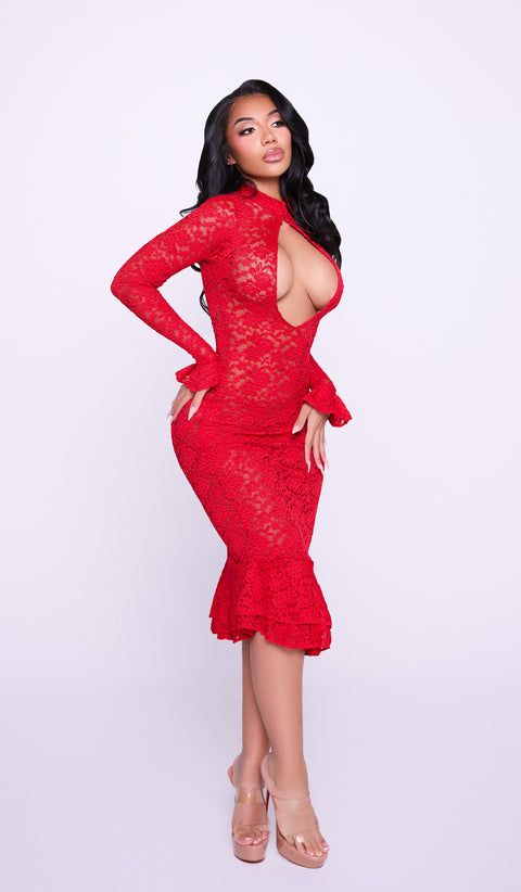 Mrs Valentine Lace Dress