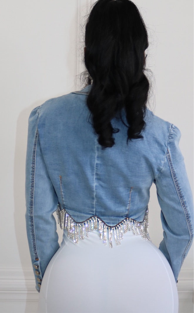 Diamond Denim Statement Jacket