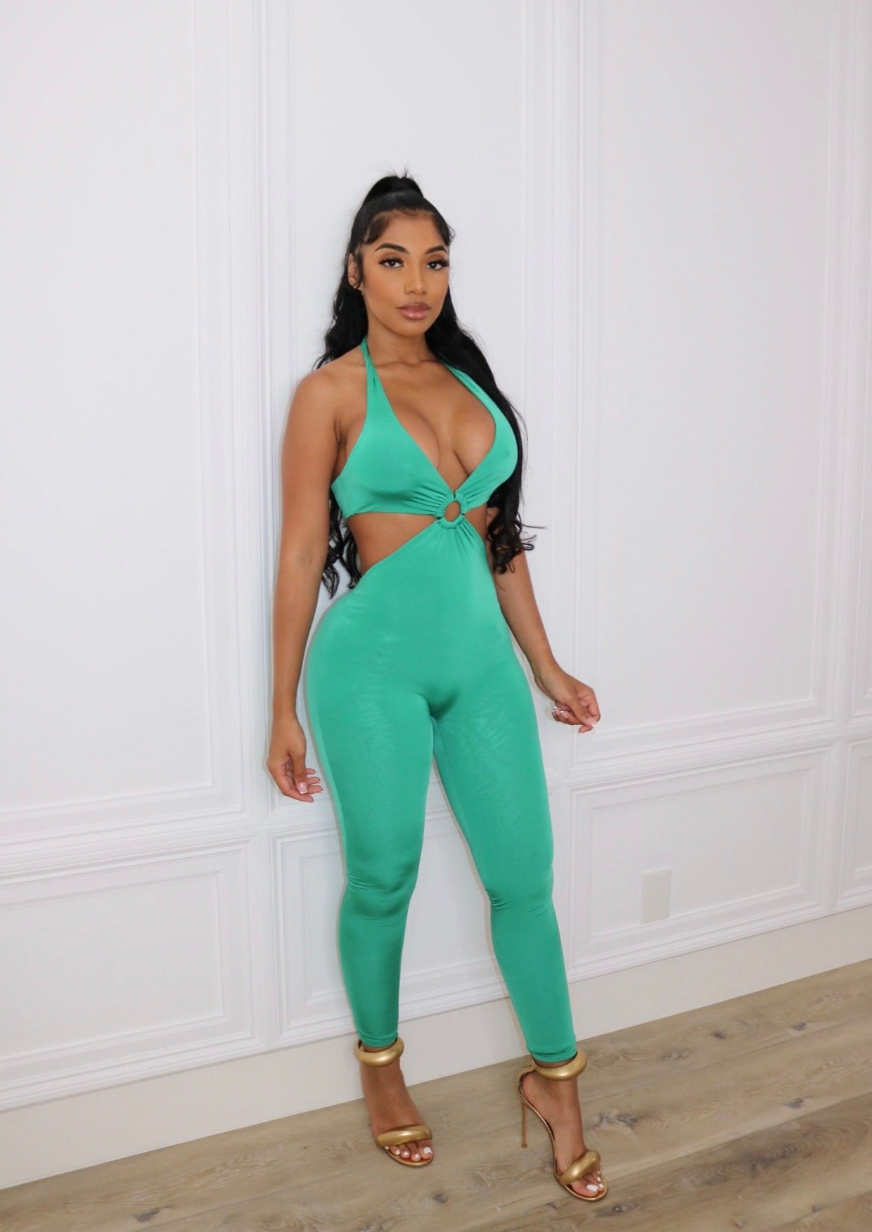Baxic Open Back Jumpsuit
