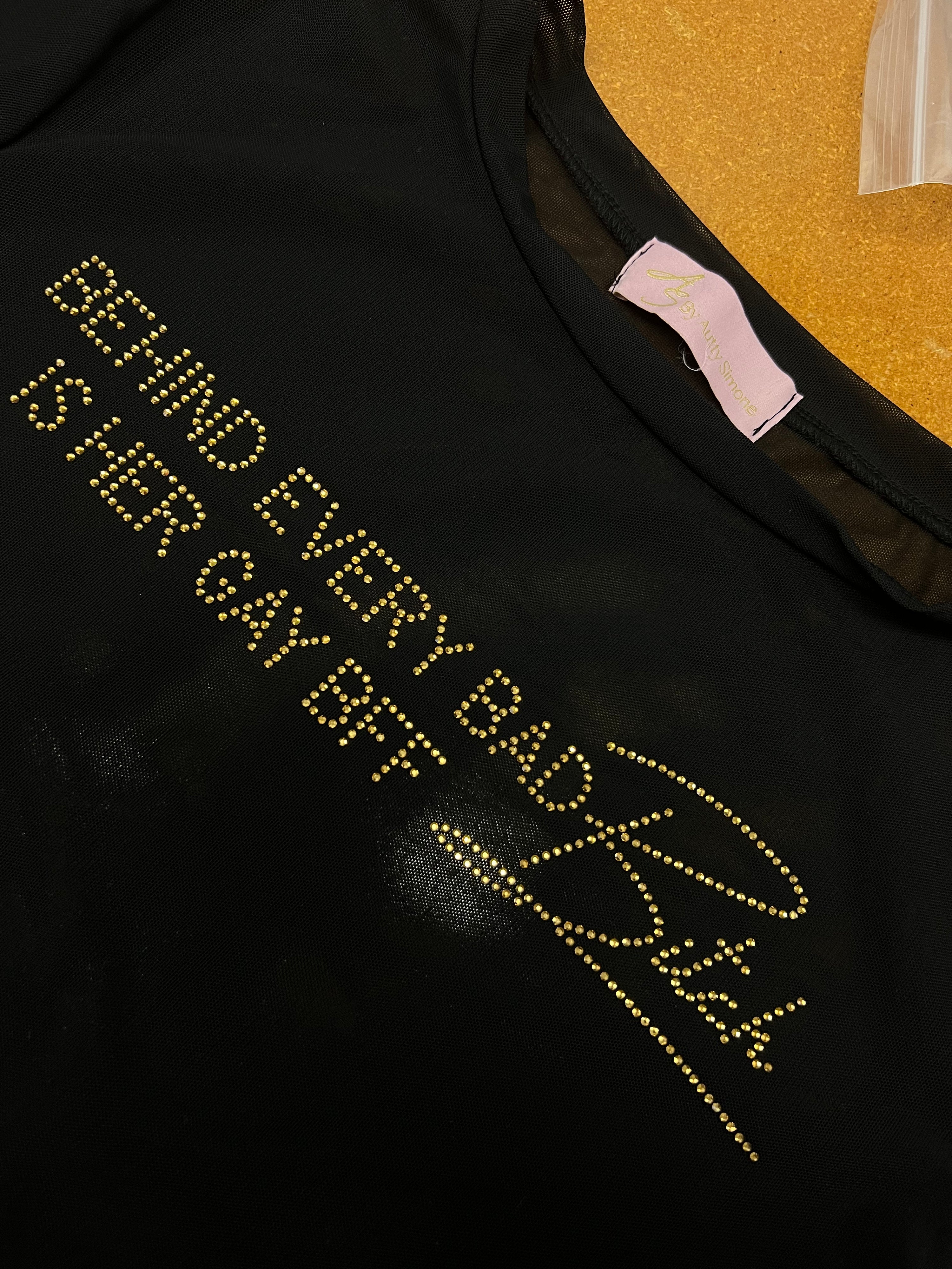 Behind every bad b mesh Crop Top